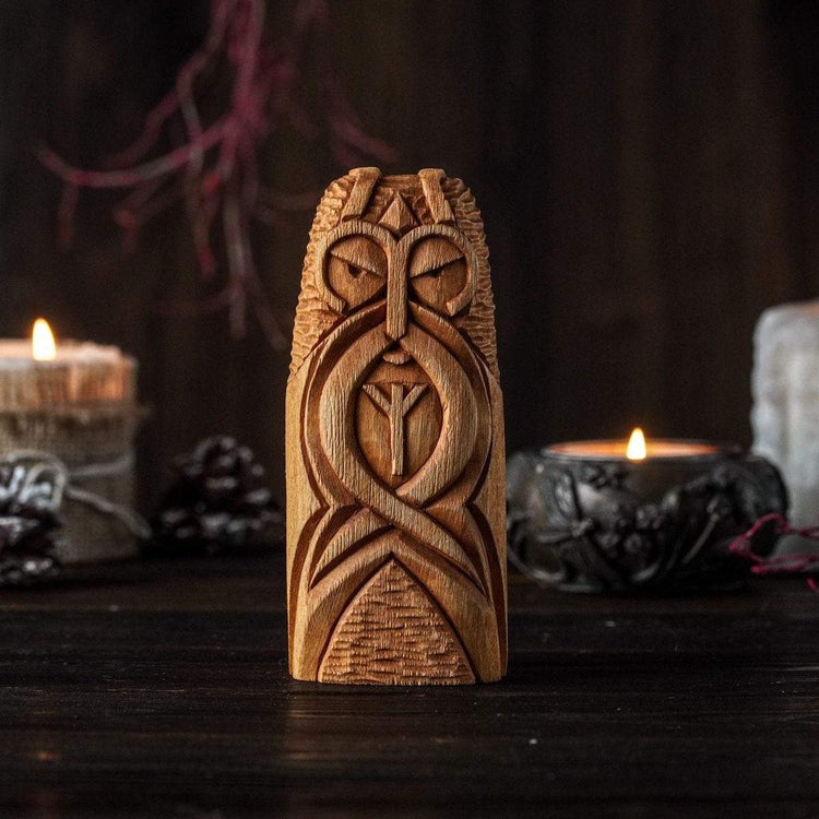 Wooden statue of Heimdall Wooden statue of Heimdall