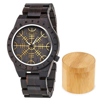 Aegishjalmur Dark Wood Watch - Odin's Hall Aegishjalmur Dark Wood Watch - Odin's Hall