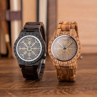 Aegishjalmur Dark Wood Watch - Odin's Hall Aegishjalmur Dark Wood Watch - Odin's Hall