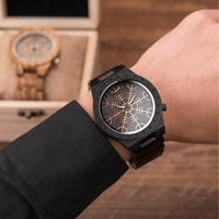 Aegishjalmur Dark Wood Watch - Odin's Hall Aegishjalmur Dark Wood Watch - Odin's Hall