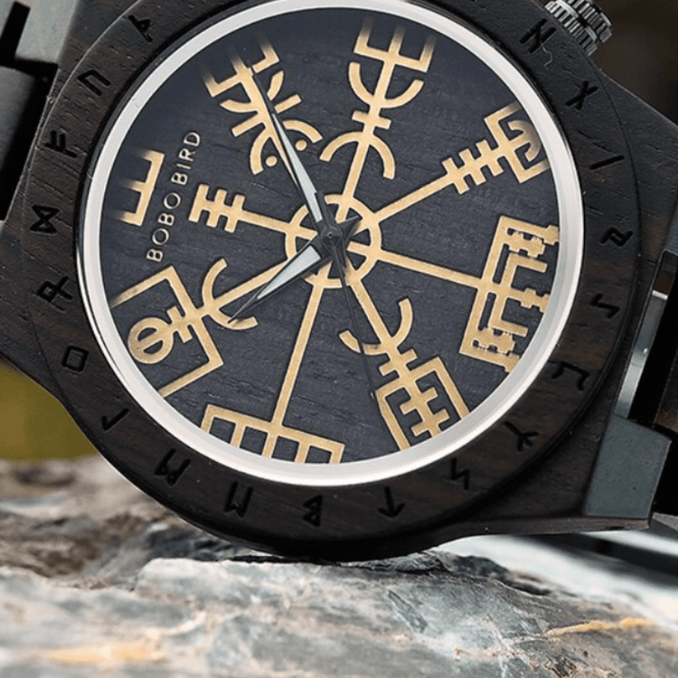 Aegishjalmur Dark Wood Watch - Odin's Hall Aegishjalmur Dark Wood Watch - Odin's Hall