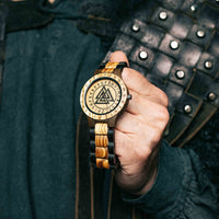 Valknut Wooden Watch - Odin's Hall Valknut Wooden Watch - Odin's Hall