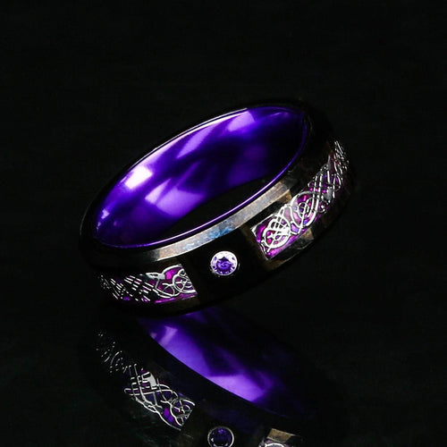 Bague Bague de Jarl "Pouvoir de l'esprit" en Tungstène