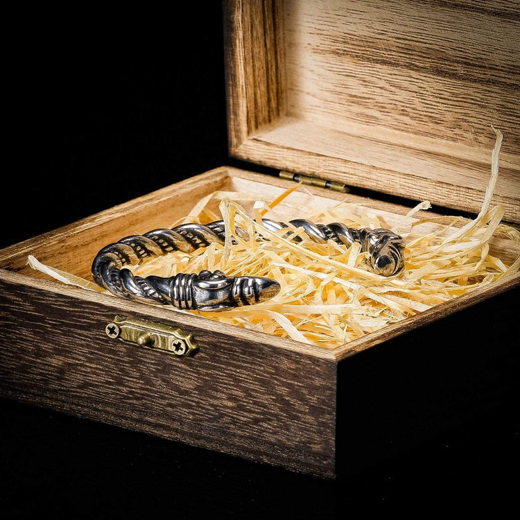 Viking Loyalty Bracelet - Odin's Crows Silver Viking Loyalty Bracelet - Odin's Crows Silver