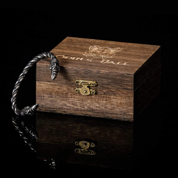 Viking Loyalty Bracelet - Odin's Crows Silver Viking Loyalty Bracelet - Odin's Crows Silver