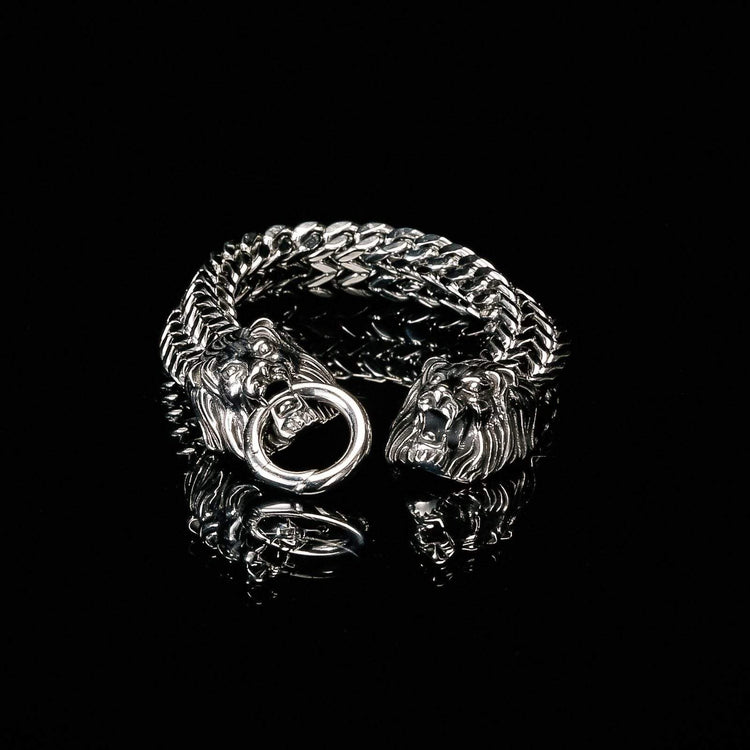 Viking Double Lion Head Bracelet - Stainless Steel Viking Double Lion Head Bracelet - Stainless Steel