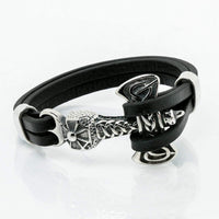 Viking Bracelet Heavy Leather Axe Viking Bracelet Heavy Leather Axe