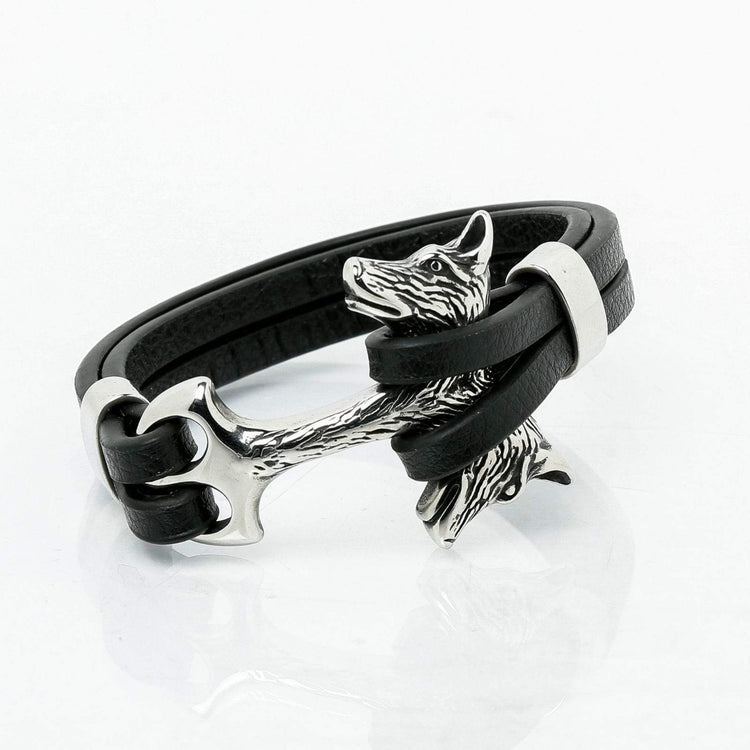 Wolf Leather Bracelet Wolf Leather Bracelet