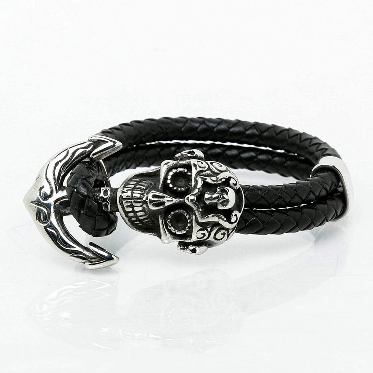 Viking bracelet terror of the sailors in leather Viking bracelet terror of the sailors in leather