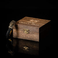 Leather Viking Bracelet Skull Leather Viking Bracelet Skull