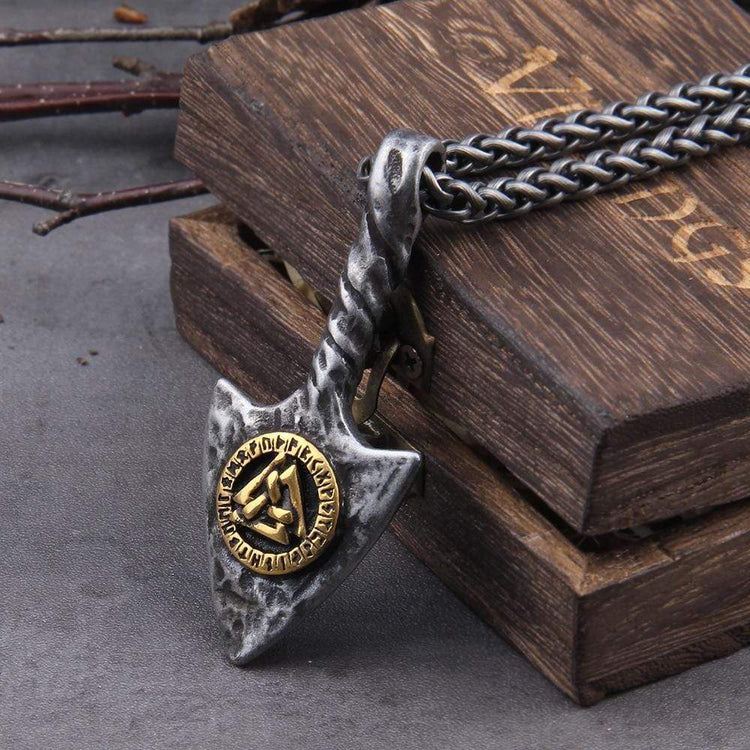 Viking arrow necklace - Rune Valknut Viking arrow necklace - Rune Valknut
