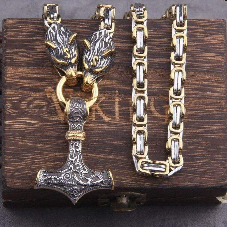 Viking Wolf necklace - Sköll et Hati Viking Wolf necklace - Sköll et Hati