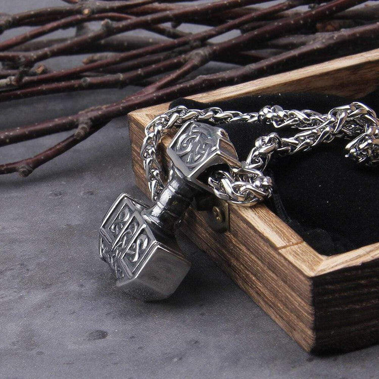 Viking Necklace Thor's Hammer - Stainless Steel Viking Necklace Thor's Hammer - Stainless Steel