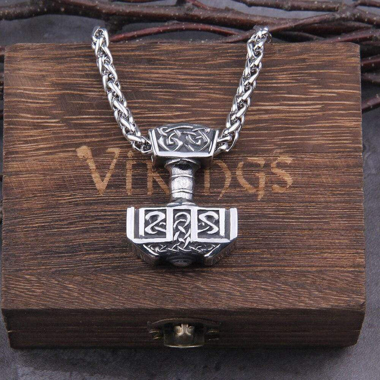 Viking Necklace Thor's Hammer - Stainless Steel Viking Necklace Thor's Hammer - Stainless Steel