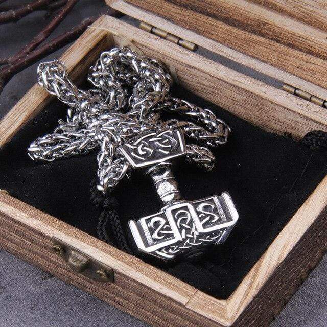 Viking Necklace Thor's Hammer - Stainless Steel Viking Necklace Thor's Hammer - Stainless Steel