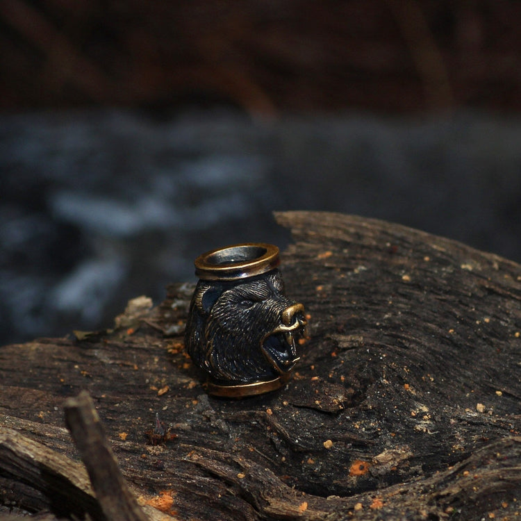 Hair beads/beards berserker bear - 3 pieces stainless steel Hair beads/beards berserker bear - 3 pieces stainless steel