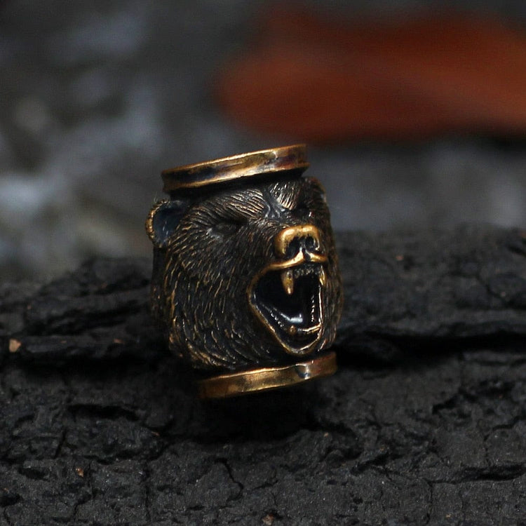 Hair beads/beards berserker bear - 3 pieces stainless steel Hair beads/beards berserker bear - 3 pieces stainless steel