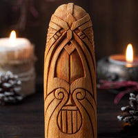 Wooden statue of Bragi Wooden statue of Bragi