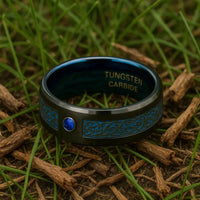 Jarl's ring 'valhalla azure' in tungsten