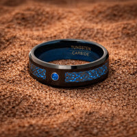 Jarl Ring 'Valhalla Azure' in Tungsten