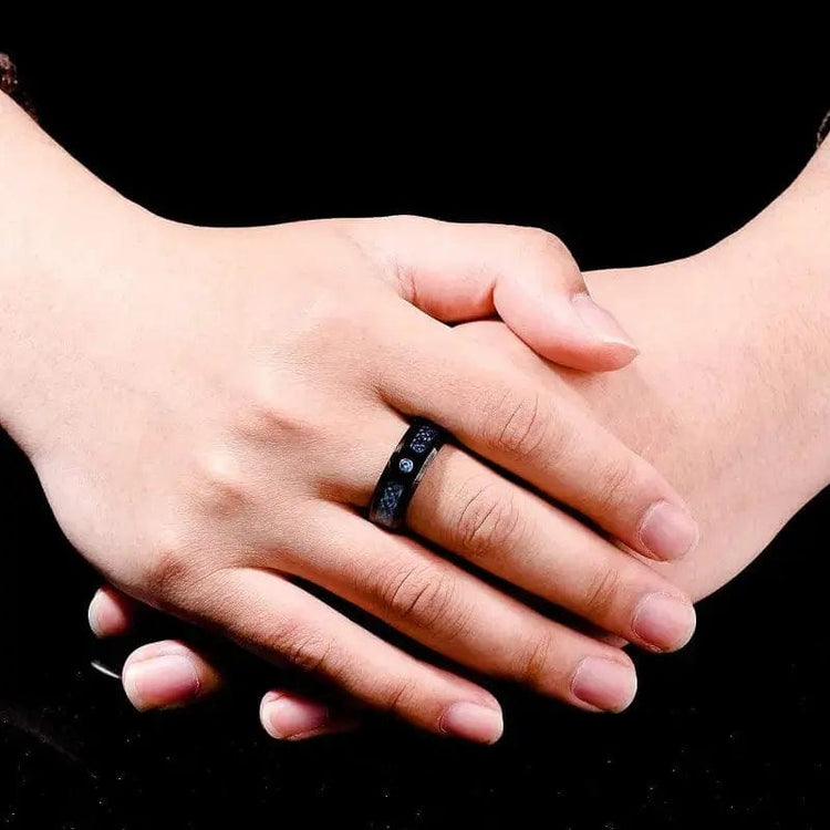 Jarl s ring valhalla azure in tungsten Odin s Hall