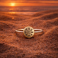 Warrior Vegvisir Ring with Shield