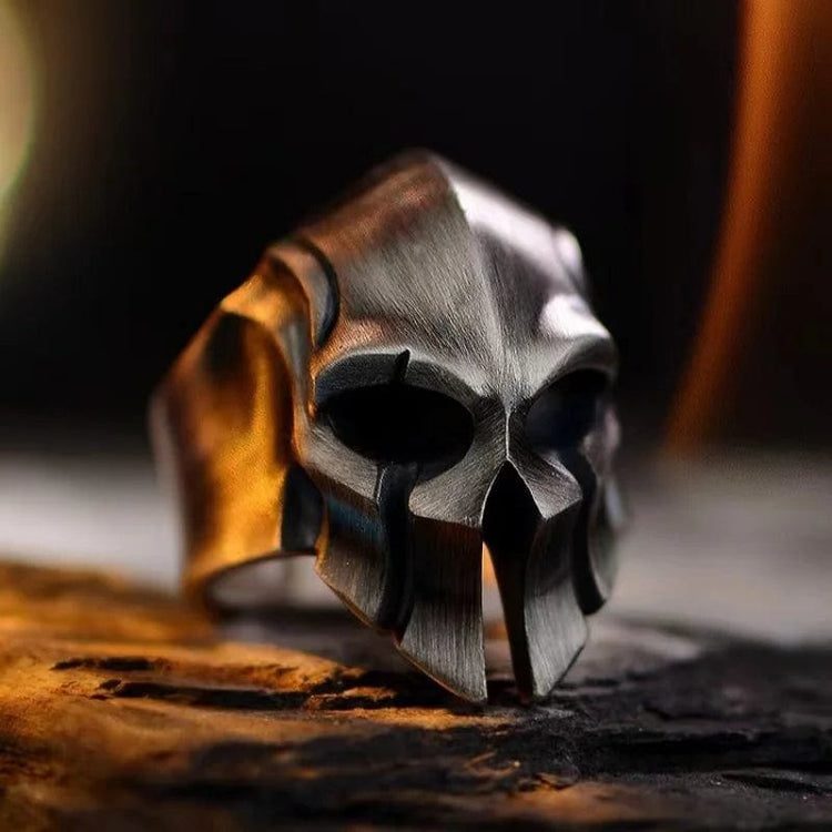 Adjustable \"King Harald Helmet\" Viking ring