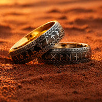 Viking Ring \"Midgard Braided Rune Band\"