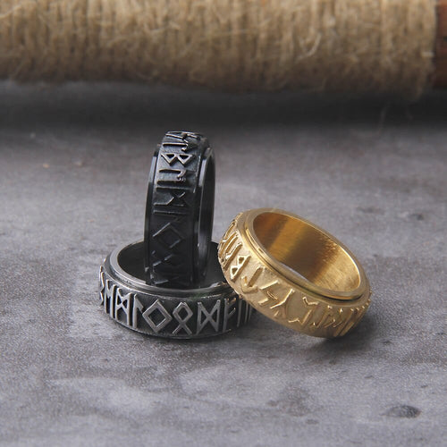 bague Bague Viking "Bague Futhark: Echo de l'Infini" - Odins Hall