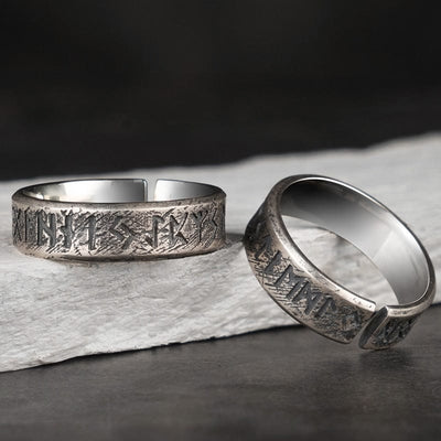 925 Sterling Silver Viking Ring - Alliance of the Eternal Runes