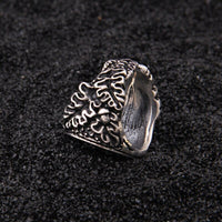 925 Sterling Silver Viking Ring - Vegvisir Leafing