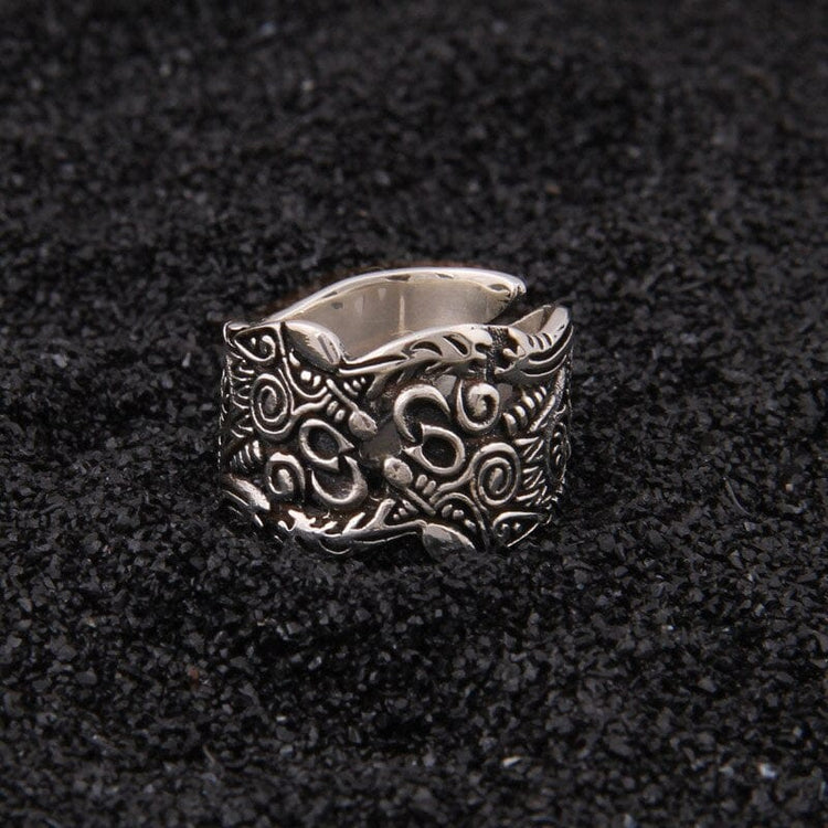 925 Sterling Silver Viking Ring - The Full Moon Duel