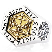 925 Sterling Silver Viking Ring - Kabbalistic Totem