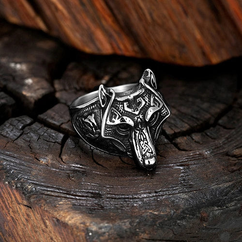 Bague Viking Masque de Fenrir - Odins Hall