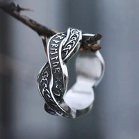 Distorted rune viking ring