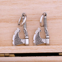 Ragnar axe earrings