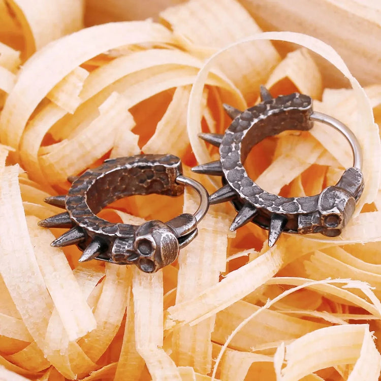 Viking skull earrings