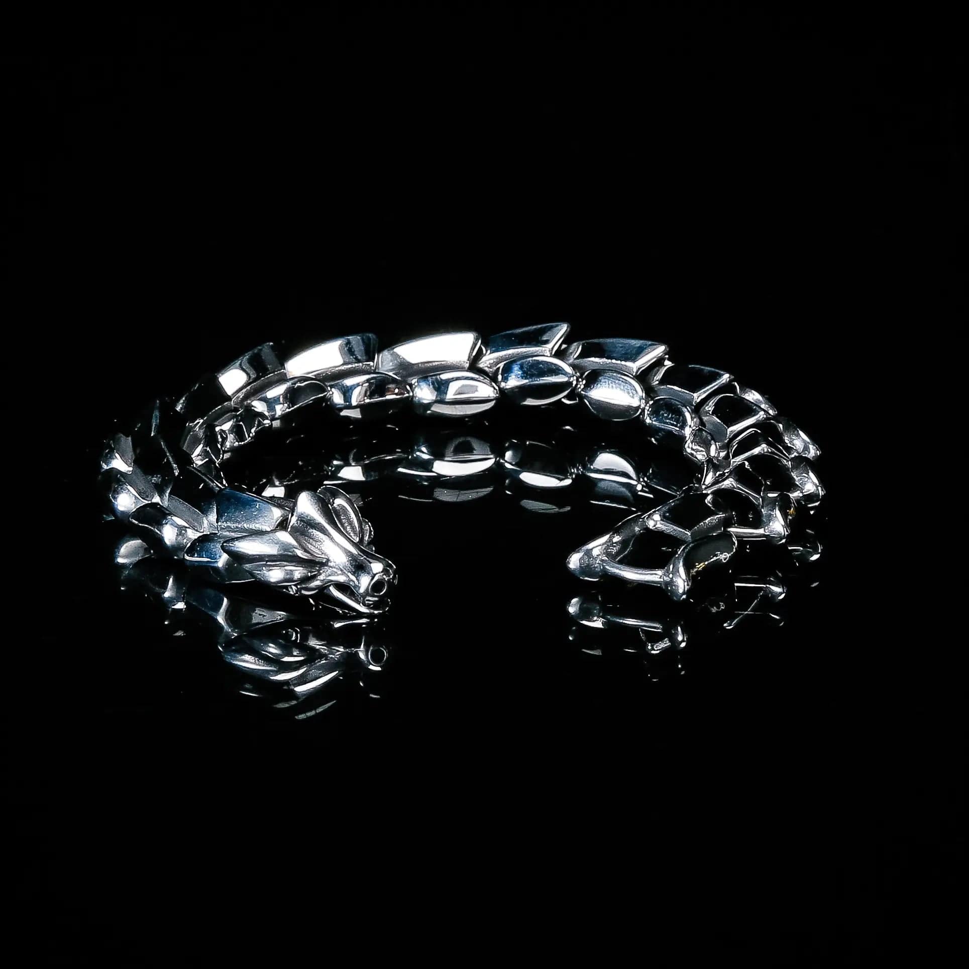 Sterling Silver Dragon Bracelet - DharmaShop