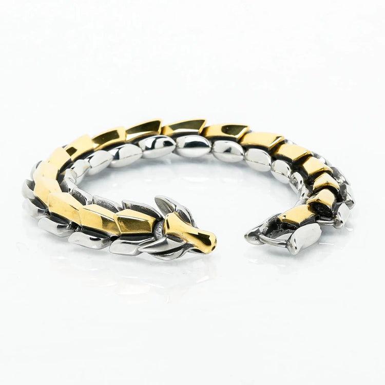 Snake Bracelet \"Wrath of Jörmungand\" - Gold / Silver