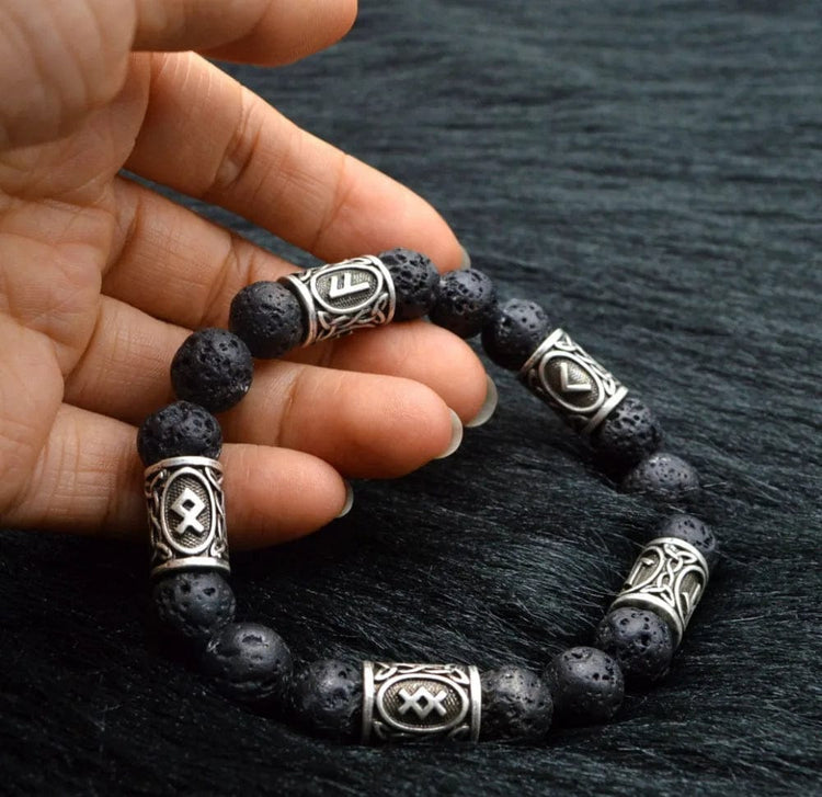 Runic Bead Bracelet - Essence of Burning Earth