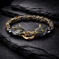 Giant Wolf Gold Bracelet - Fenrir