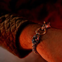 Giant Golden Wolf Bracelet - Fenrir