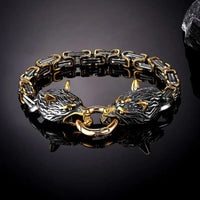 Giant Golden Wolf Bracelet - Fenrir