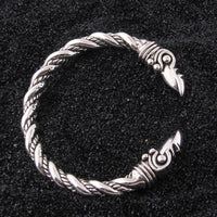 925 Sterling Silver Viking Bracelet - Odin's Ravens