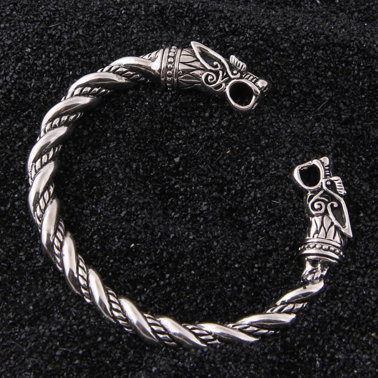 925 Sterling Silver Viking Bracelet - Le Regard des Loups