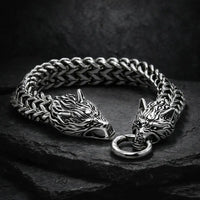 Viking Wolf Head Bracelet - Fenrir
