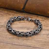 Braided viking bracelet in stainless steel