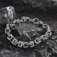 Braided viking bracelet in stainless steel