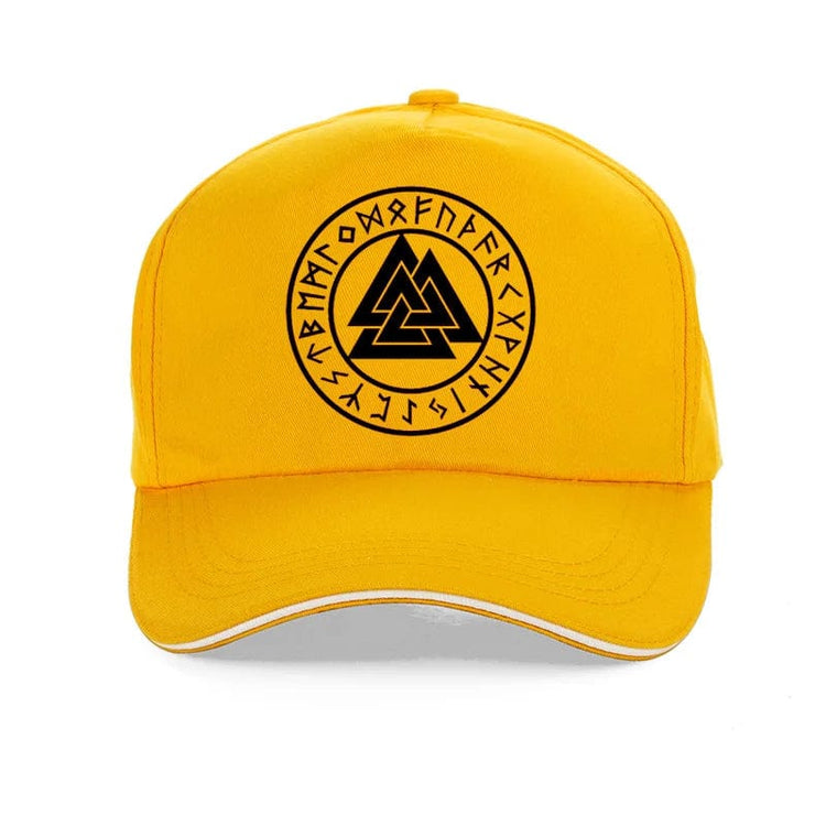 Viking cap valknut