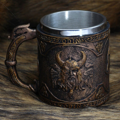 Tankard of Odin's Eyes" Viking mug